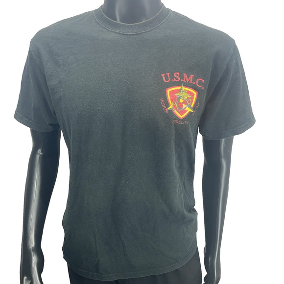 Vtg USMC 3rd Battalion 9th Marines Med T-shirt Shadow Warriors Death In The Dark - Picture 1 of 5
